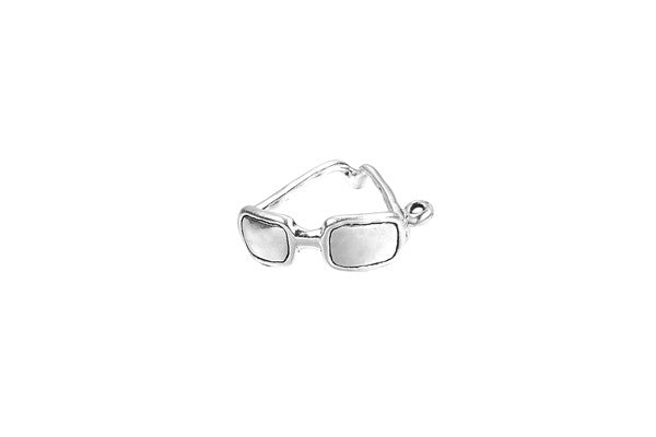 Sterling Silver Sunglasses Charm, 17.0x17.0mm