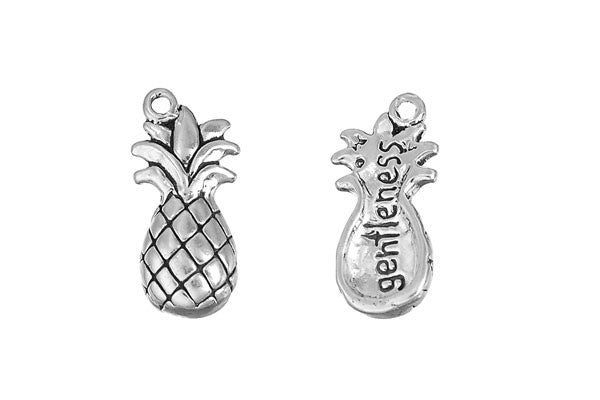 Sterling Silver Pineapple - Gentleness Charm, 20.0x10.0mm