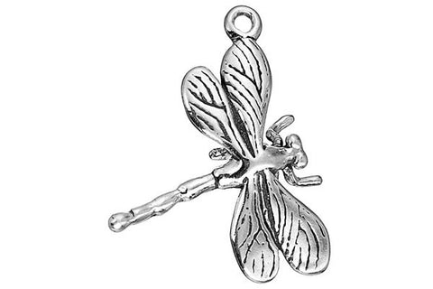 Sterling Silver Dragonfly Charm, 22.0x22.0mm