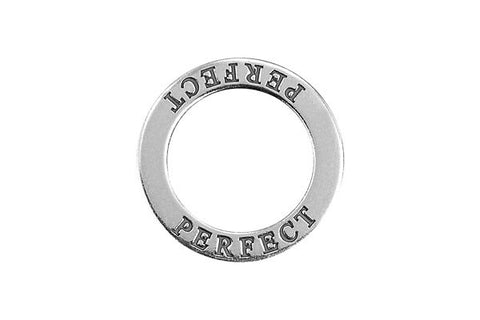 Sterling Silver Perfect Affirmation Band Charm, 22.0mm