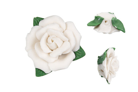Pendant Poly Clay Flower (White 305)