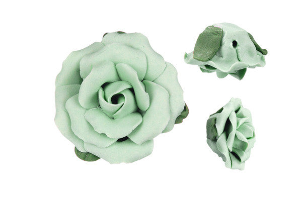 Pendant Poly Clay Flower (Green 305)