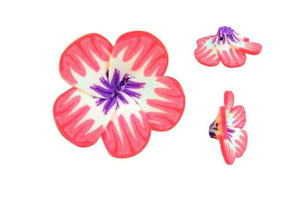 Pendant Poly Clay Flower (Pink 105)