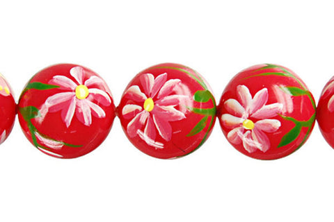 Shell Pearl Round (Flower 08) Beads