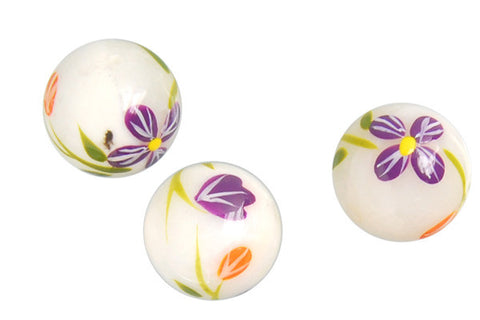 Shell Pearl Round (Flower 07) Beads