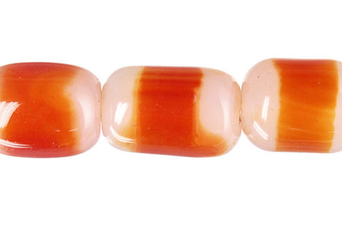 Red Agate Drum Beads