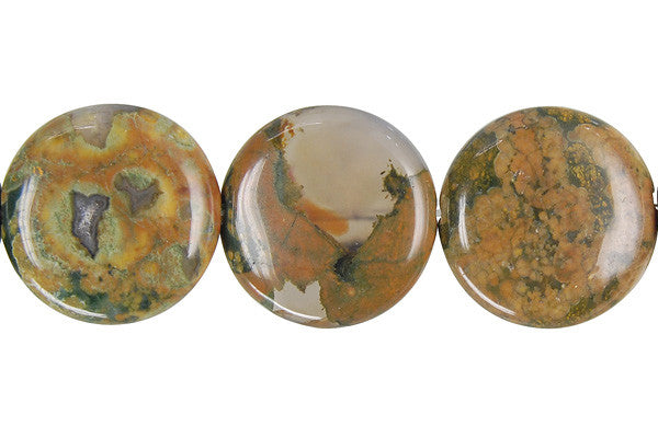 Rhyolite Coin Beads