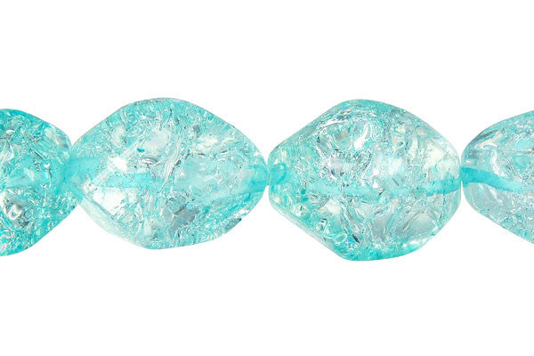 Chinese Crystal (Ice-Flake) Faceted Nugget (Aqua)