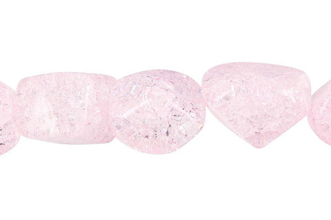 Chinese Crystal (Ice-Flake) Faceted Nugget (Pink)