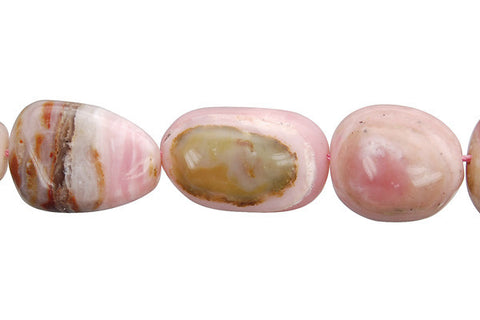 Pink Opal Smooth Nugget (B) Beads