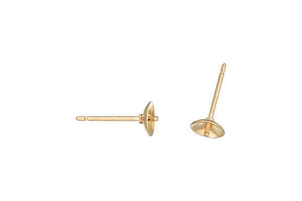 Gold-Filled Post w/6.0mm Pearl Cup, 21 Gauge