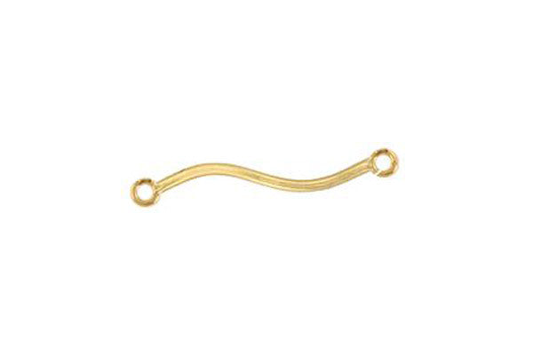 Gold-Filled Spiral Cut Tube w/Open & Closed Rings, 1.0x23.0mm