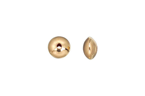 Gold-Filled Saucer Bead, 7.8x5.1mm