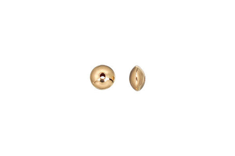 Gold-Filled Saucer Bead, 4.7x2.4mm