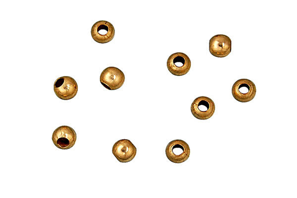 Gold-Filled Round Seamed Bead, 3.0mm
