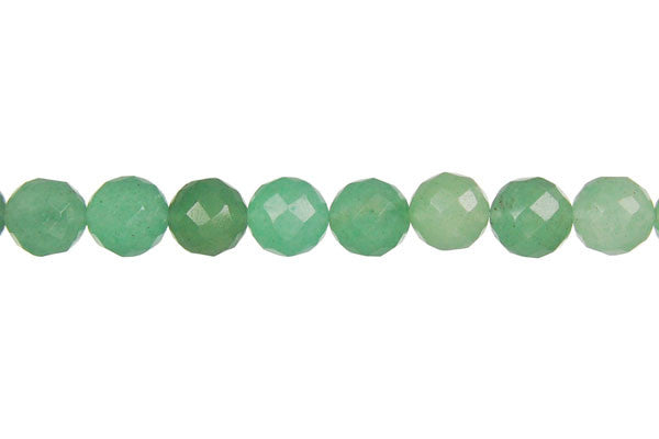 Green Aventurine Faceted Round Beads