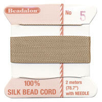 Griffin 100% Silk Thread, Size 6, Beige