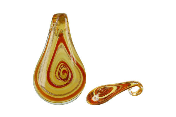 Pendant Murano Foil Glass Smooth Leaf (XD02)