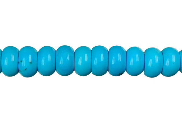 Howlite (Blue) Rondelle Beads