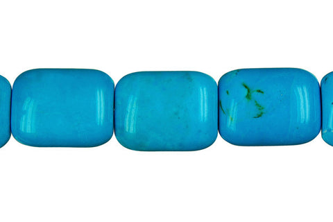 Howlite (Blue) Puffy Rectangle Beads