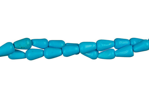 Howlite (Blue) Briolette (Vertical Drilled) Beads