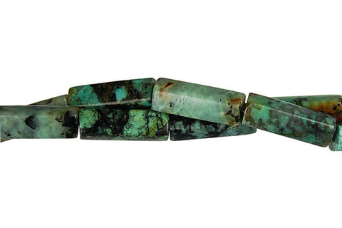 African Turquoise Square Tube Beads