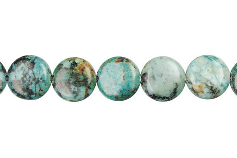 African Turquoise Coin Beads