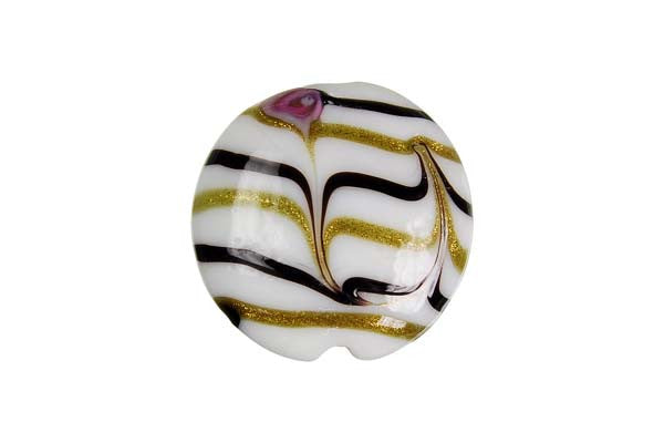 Pendant Murano Foil Glass Button (XD01)