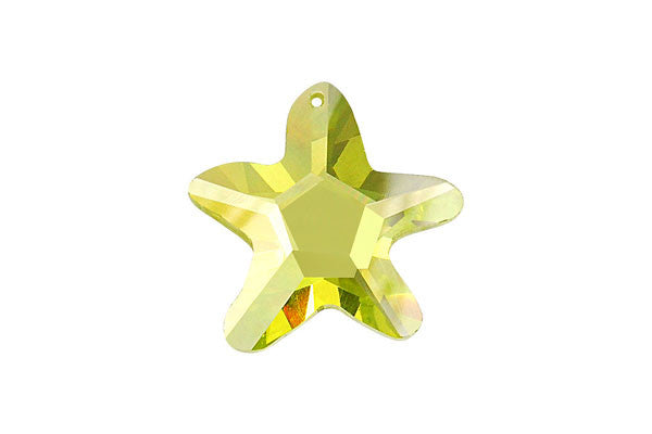 Pendant Cubic Zirconia Starfish (Light Peridot)