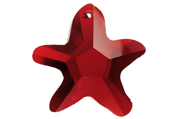 Pendant Cubic Zirconia Starfish (Garnet Red)