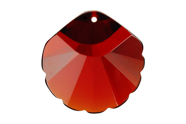 Pendant Cubic Zirconia Seashell (Garnet Red)