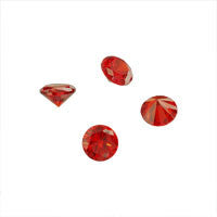 Cubic Zirconia Faceted Round Brilliant (Ruby)