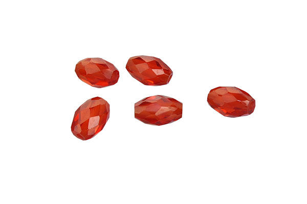 Cubic Zirconia Faceted Rice (Ruby)
