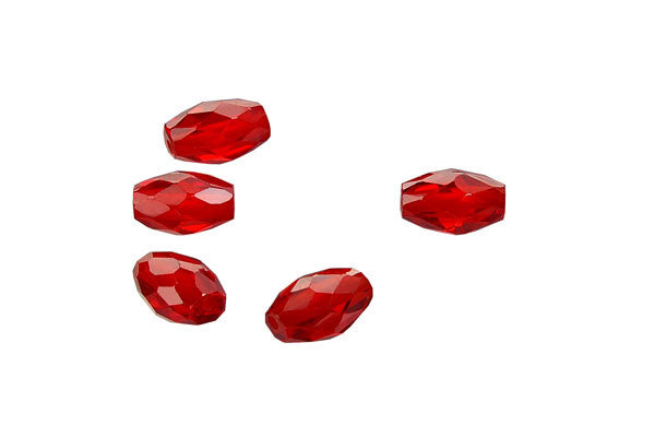Cubic Zirconia Faceted Rice (Garnet Red)