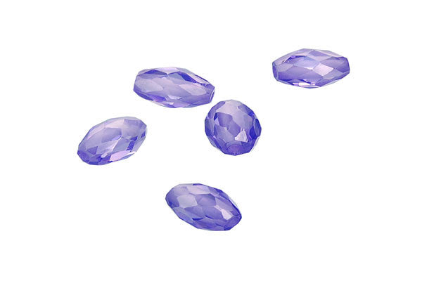Cubic Zirconia Faceted Rice (Amethyst)