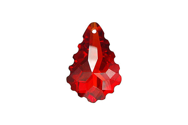Pendant Cubic Zirconia Baroque Drops (Round Corner) (Ruby)