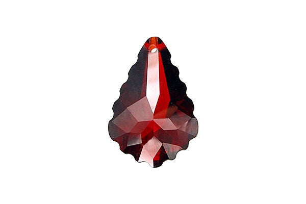 Pendant Cubic Zirconia Baroque Drops (Round Corner) (Garnet Red)