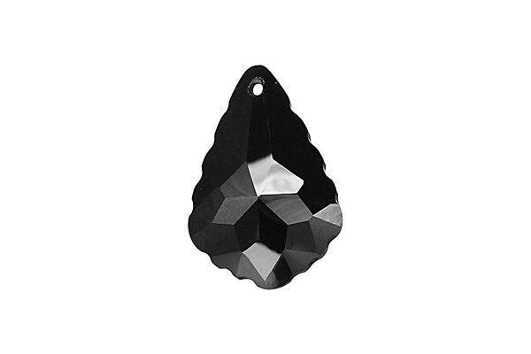 Pendant Cubic Zirconia Baroque Drops (Round Corner) (Black)