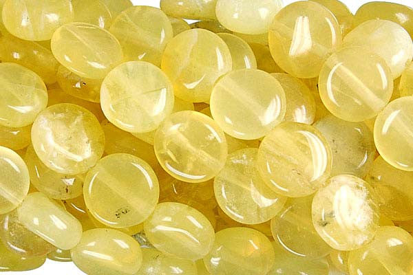 Yellow Opal Coin Beads