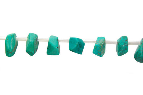 Turquoise (Stabilized) Faceted Slab (Top Drilled) Beads