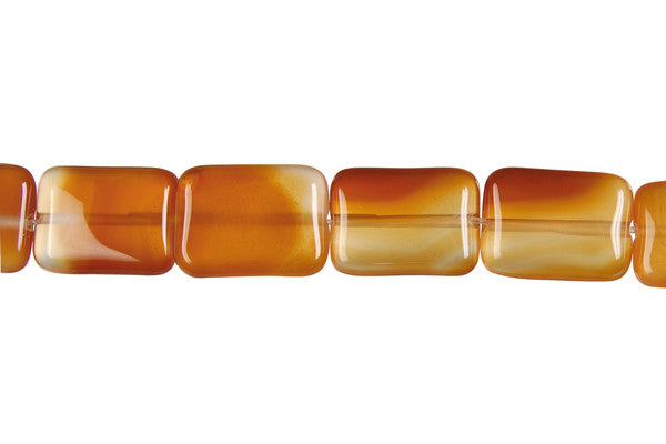 Red Agate Flat Rectangle Beads