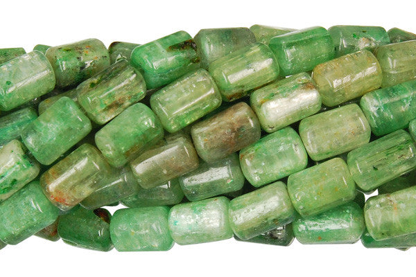 Green Kyanite Tube Beads