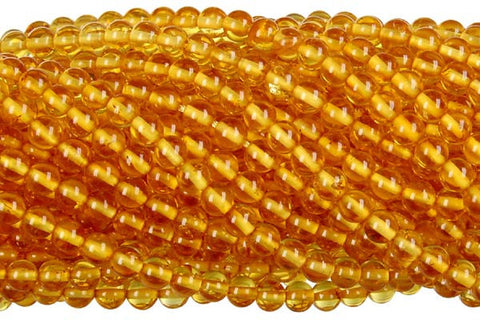 Amber Round (Light) Beads