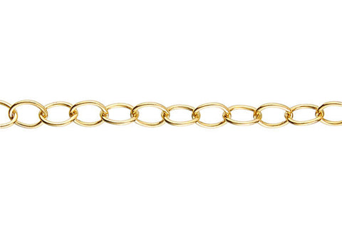 Gold-Filled Cable Chain, 3.5x4.5mm