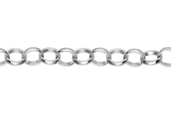 Sterling Silver Rolo Cable Chain, 5.0mm