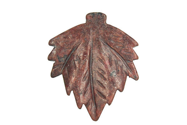 Pendant Rhodonite Leaf (Dark)