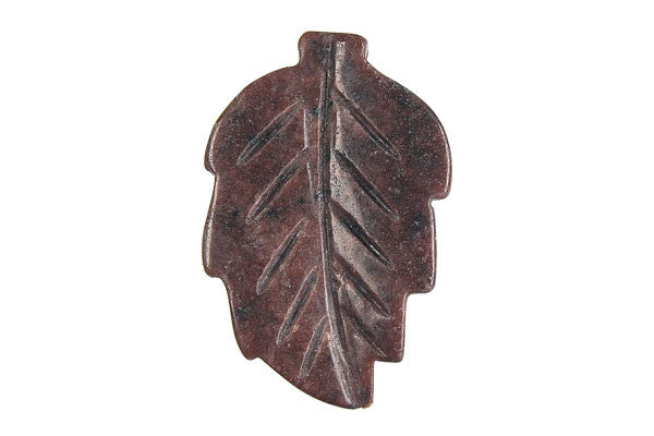 Pendant Rhodonite Leaf (Dark)