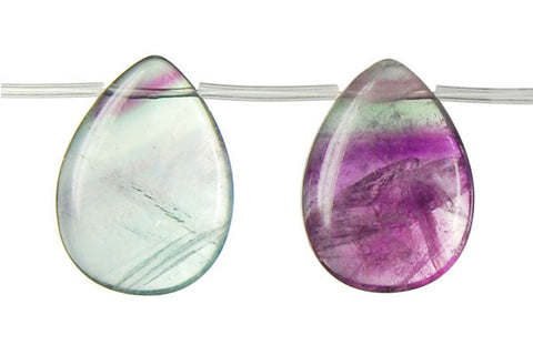 Fluorite (AA) Flat Briolette Beads