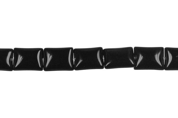Black Onyx Flat Rectangle Beads