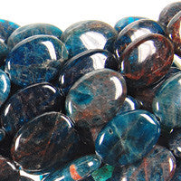 Apatite Flat Oval Beads